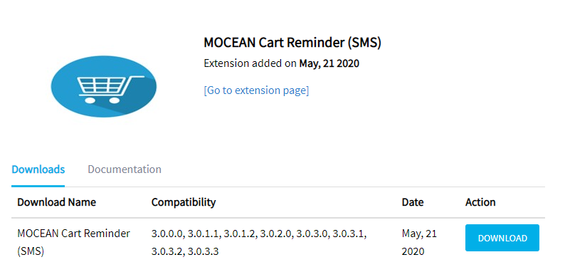 moceanapi cart reminder versions