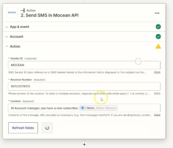 Moceanapi configuration